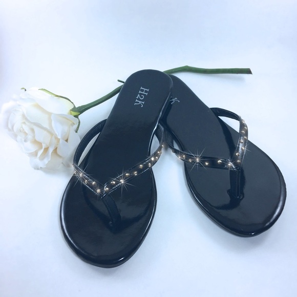 swarovski flip flops